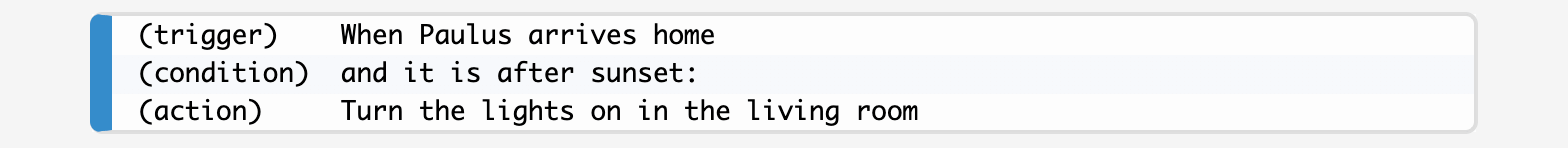 Home Assistant automation example