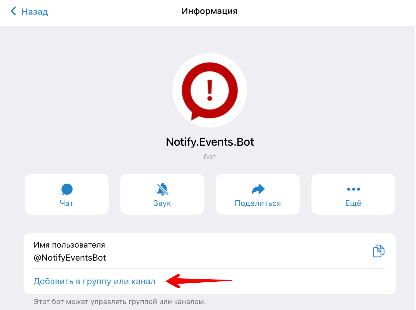 14 Настройка бота Notify.Events - добавление в группу Telegram.png