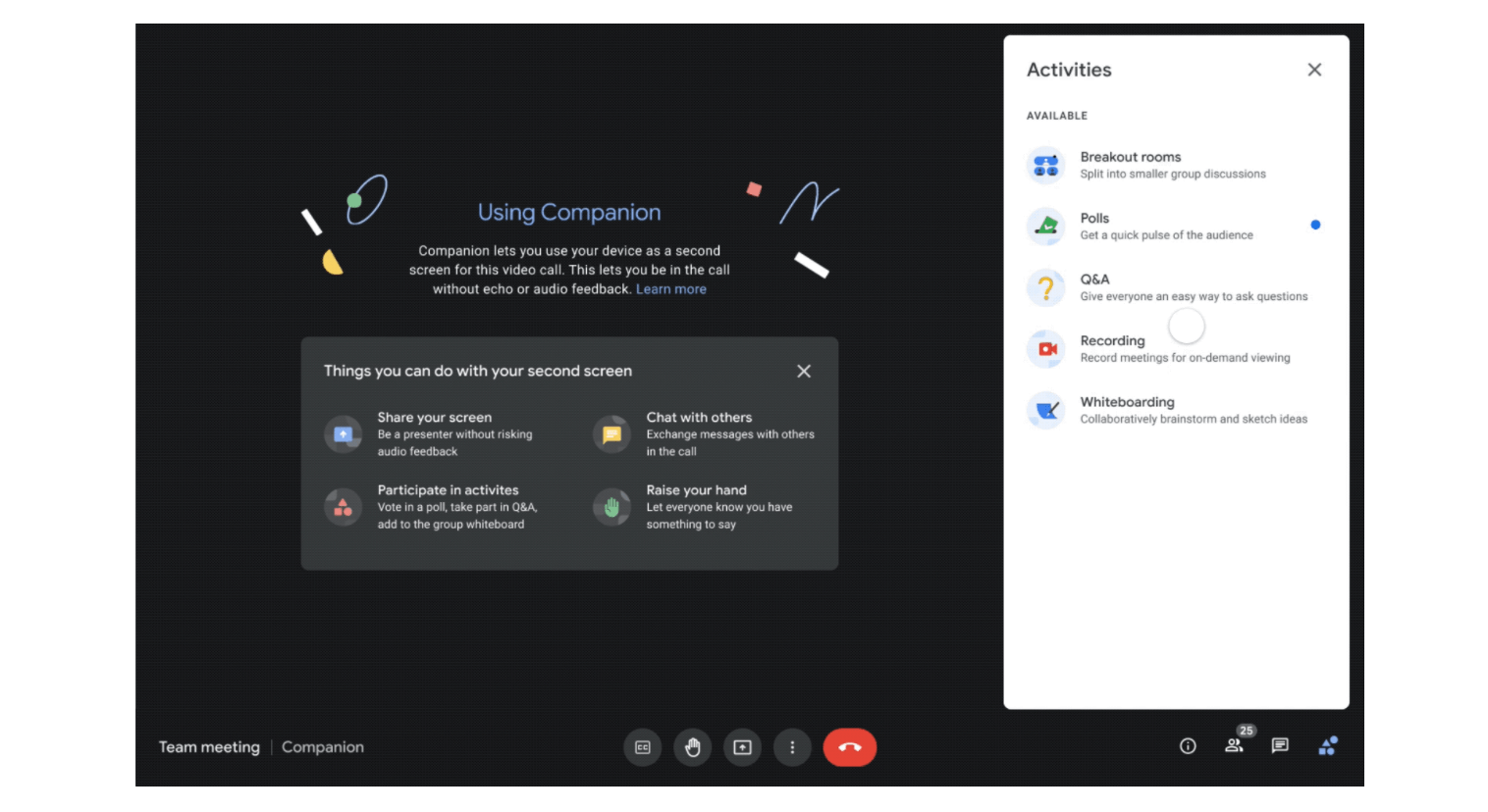 Google Meet Companion mode