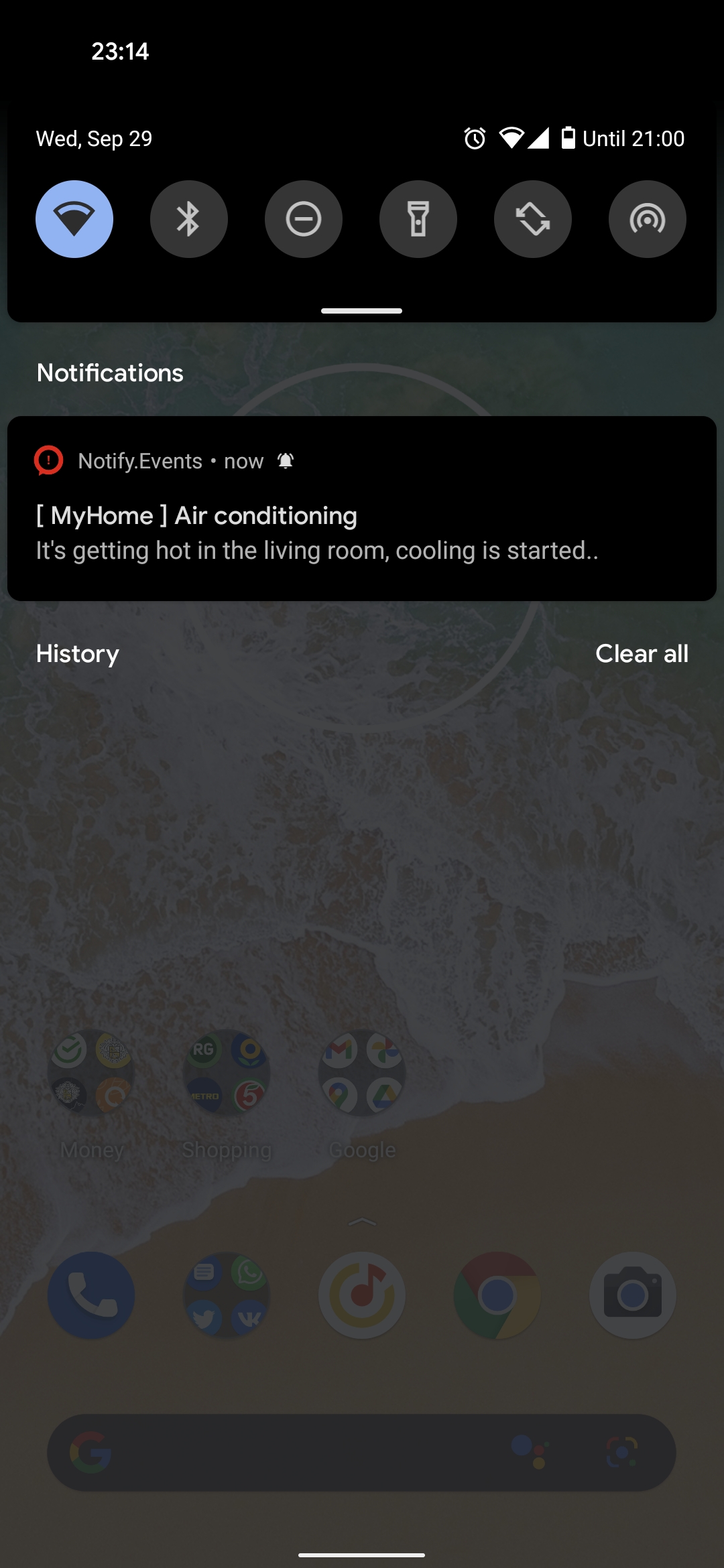 OpenHAB notification