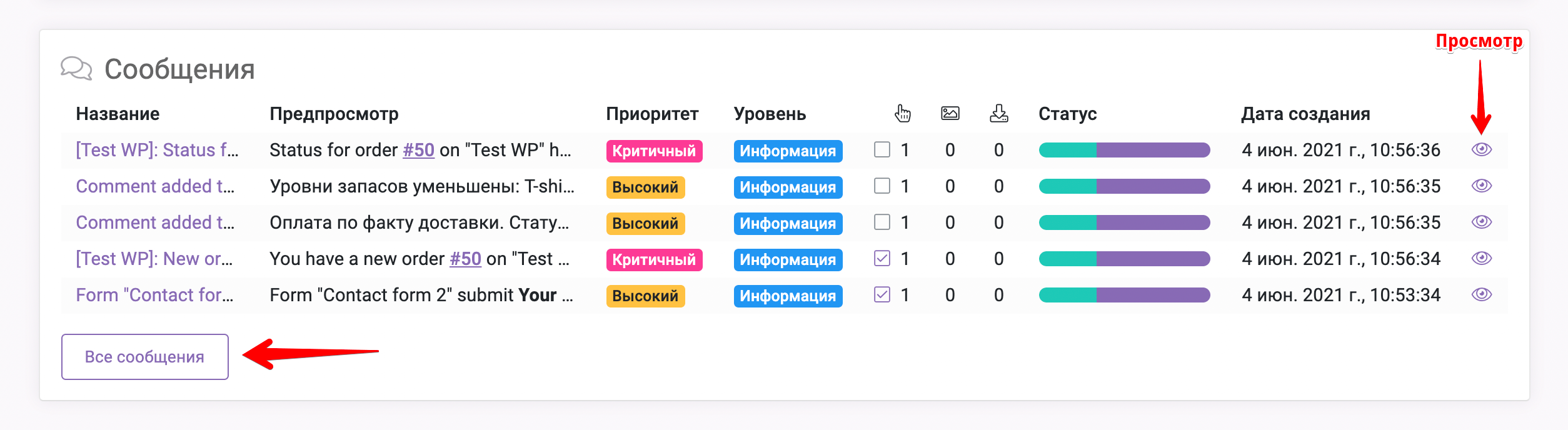 Сообщения Notify.Events - 2