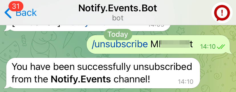 Unsubscribe