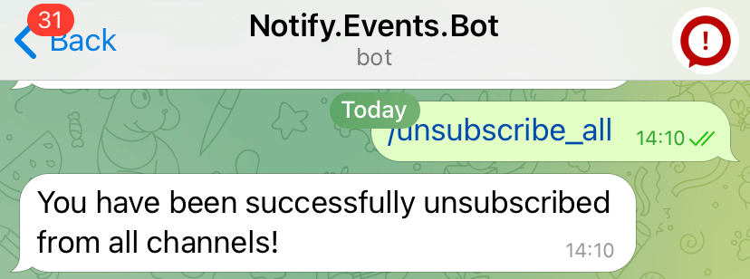 Unsubscribe all